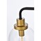 Hanson 4 lights bath sconce in black with brass with clear shade